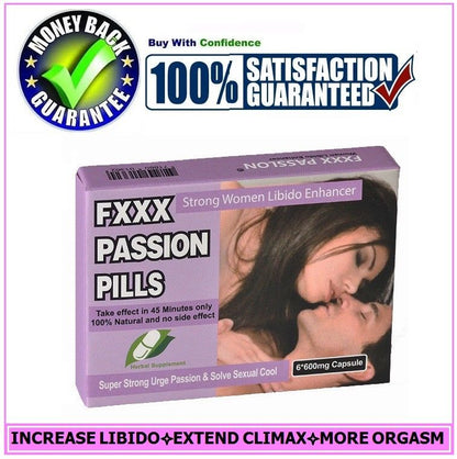 FEMALE SEX PILL ENHANCER- FXXX PASSION CAPSULE-DRIVE WOMEN LIBIDO HIGHER(6Pill)