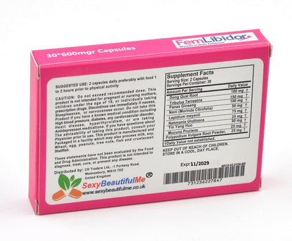 60FemLibidor Female Sex Capsules-Libido enhancer pills for Women ,Multi Orgasm,Anti-Dryness