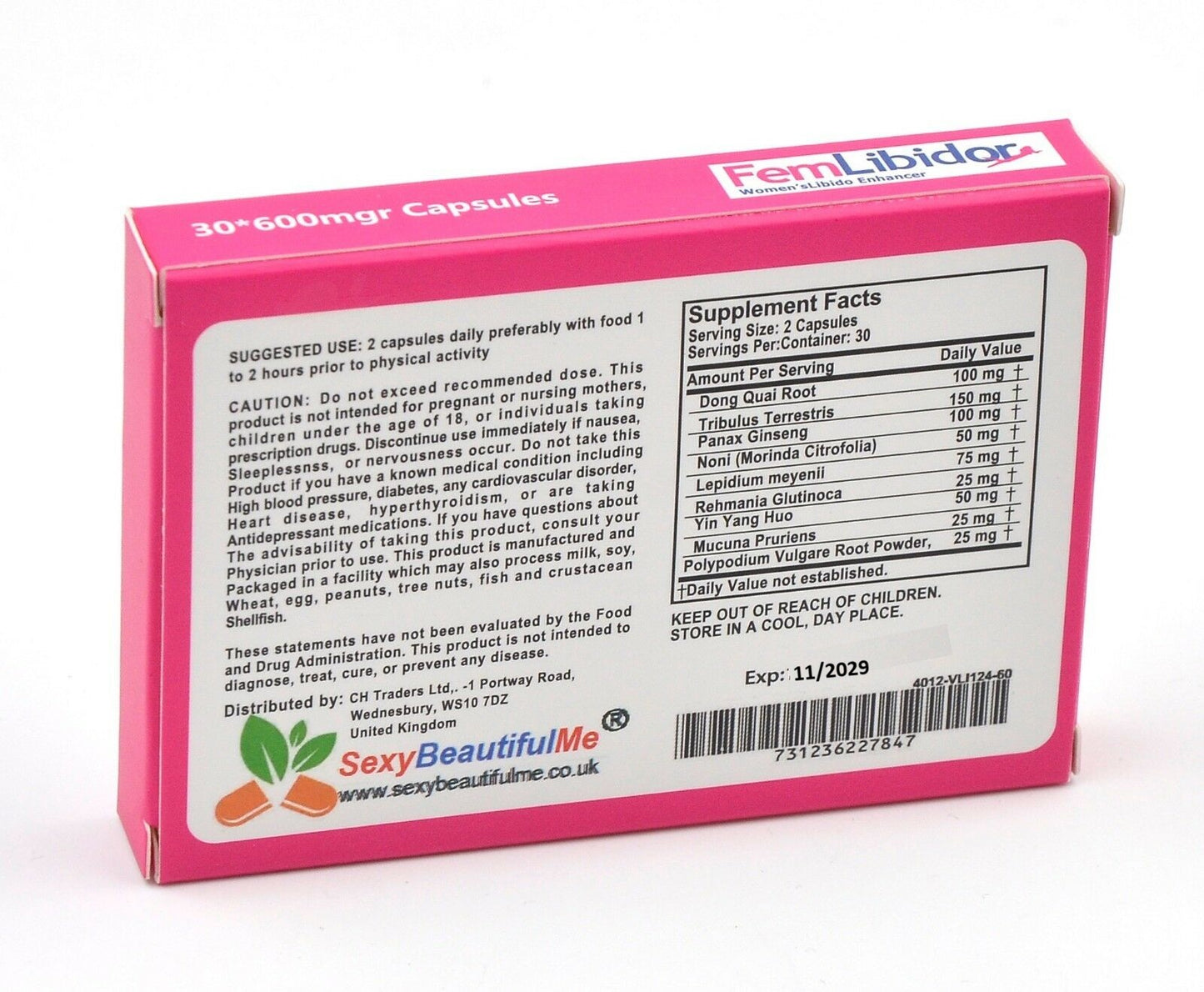 30FemLibidor Female Sex Capsules-Boosts Stamina Libido,Multi Orgasm,Anti-Dryness