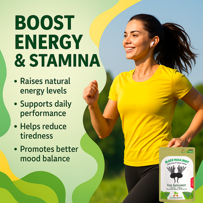 Black Maca Root Capsules 7000mg–Strength, Energy & Performance Support–100%Vegan