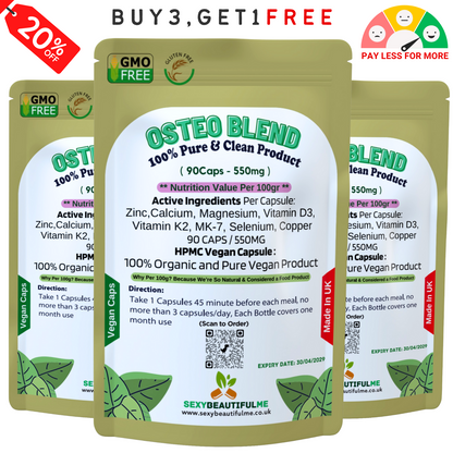 Osteo Blend Zinc+Calcium+Magnesium+Vitamin D3+vitamin K2+MK-7+Selenium+Copper
