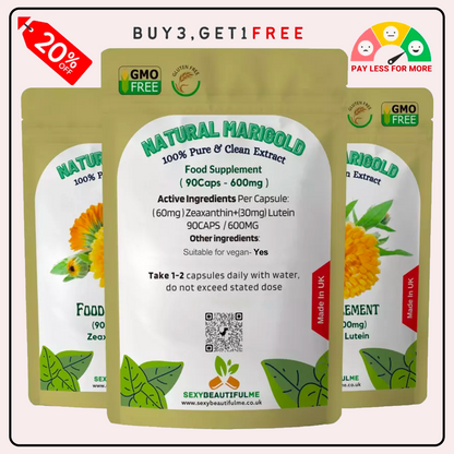 Lutein Capsules 600mg-Meso Zeaxanth 30mg-Marigold Extract-Eye& Vision Supplement