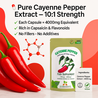 Organic Cayenne Extract Capsules 4000mg-Vegan Caps- 100% Natural & Strong