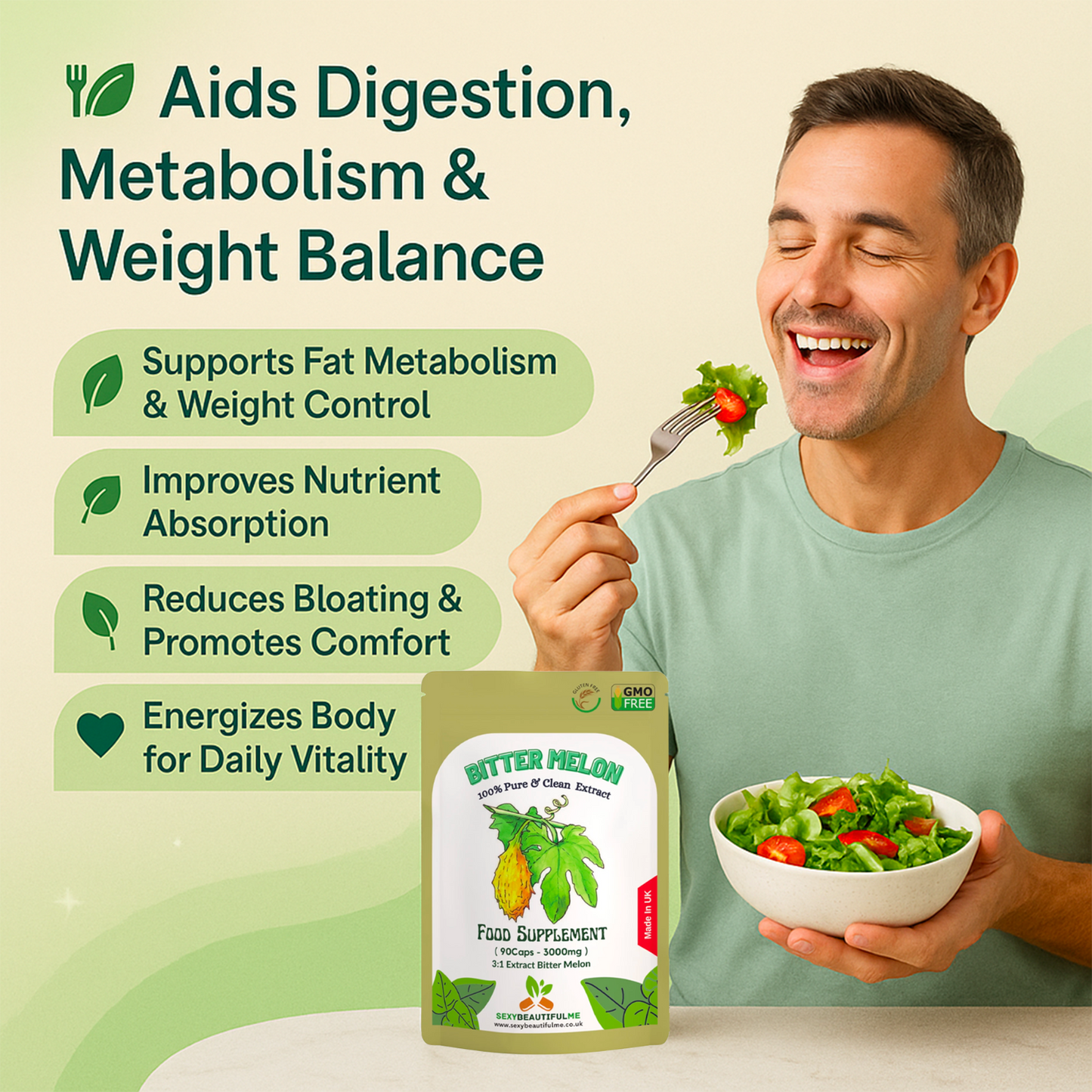 Bitter Melon Extract Capsules 9000mg-Vegan Caps-Blood Sugar&Cholesterol Wellness