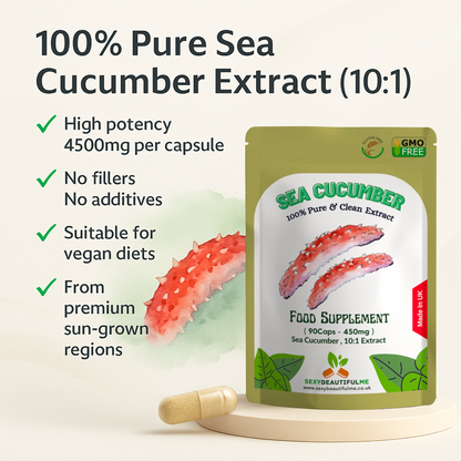 Sea Cucumber Capsules 4500mg – Vegan –Joint Health– 100% Natural & High Strength