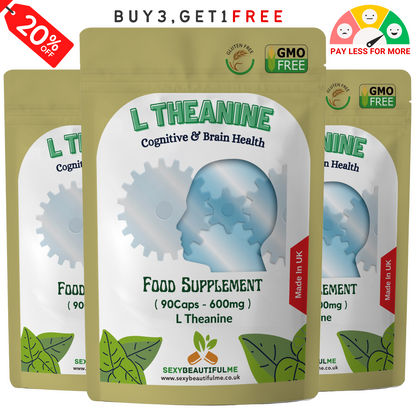 L-Theanine 600mg Capsules–Relaxation, Focus & Stress Support–Cognitive & Memory