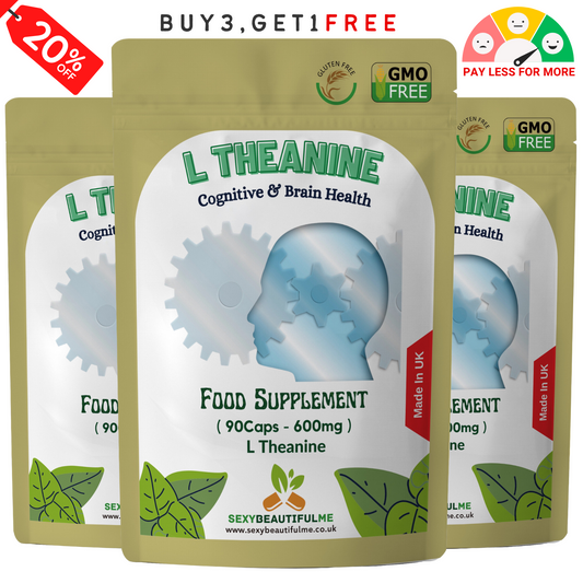 L-Theanine 600mg Capsules–Relaxation, Focus & Stress Support–Cognitive & Memory