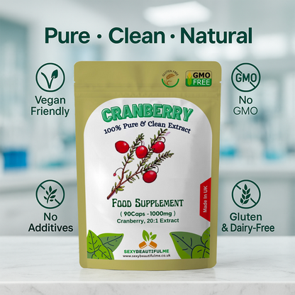 Cranberry Extract Capsules 20,000mg | Natural Vegan Supplement | Urinary Tract