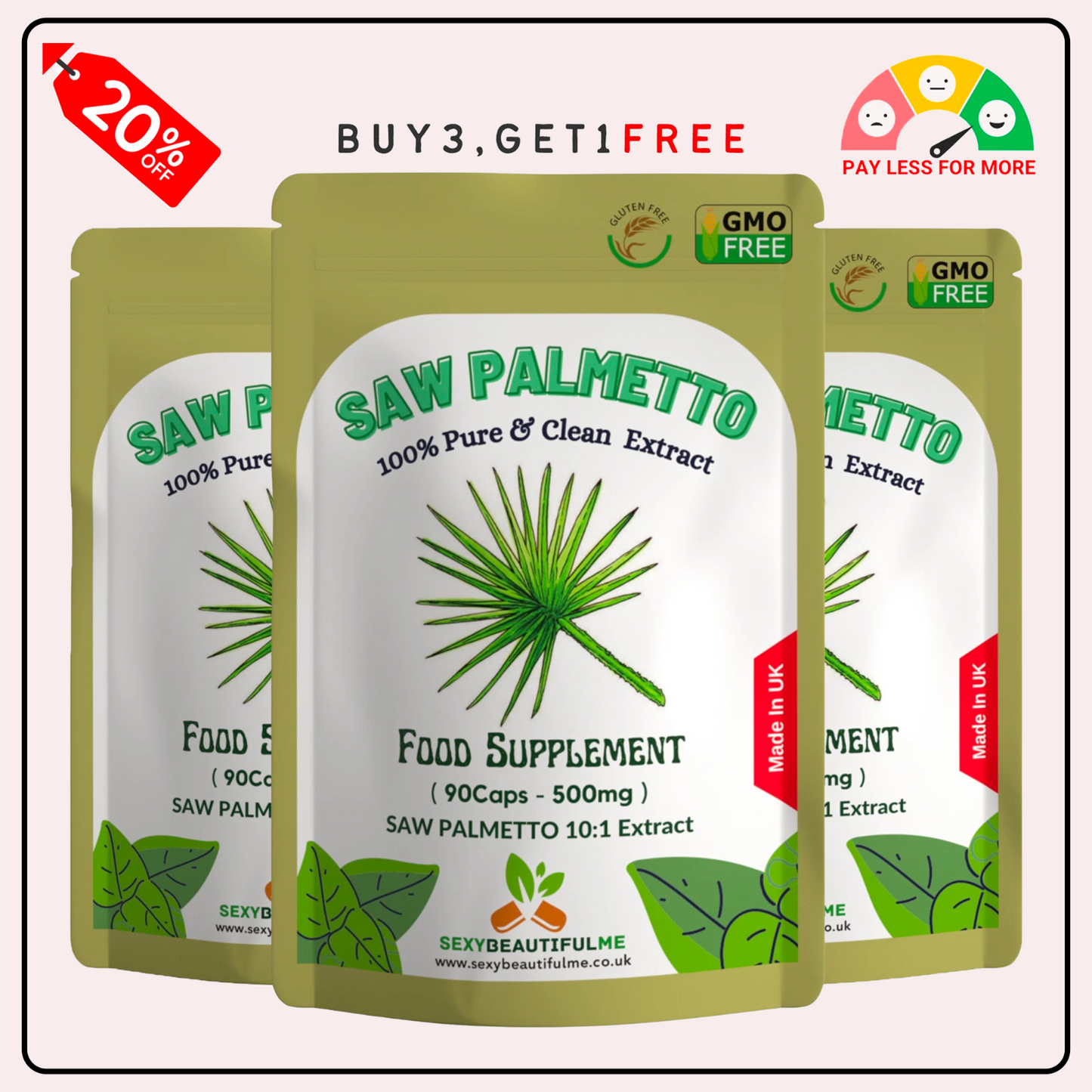Saw Palmetto Capsules 5000mg-Vegan Cpasules -Hair Loss & Urinary Tract Prostate