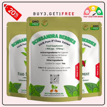 Schizandra Berry Capsules 5700mg- 100% Natural & Strong-Vegan capsules