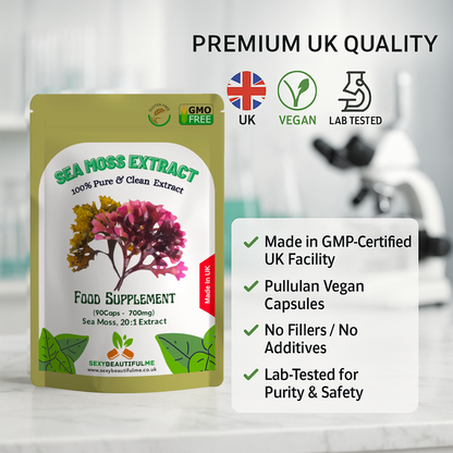 Sea Moss Capsules 14000mg , 100% Clean & Natural Vegan Capsules Genuine Sea Moss