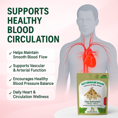 Nattokinase 1850FUs Capsules–Blood Health, Circulation & Blood Pressure Support