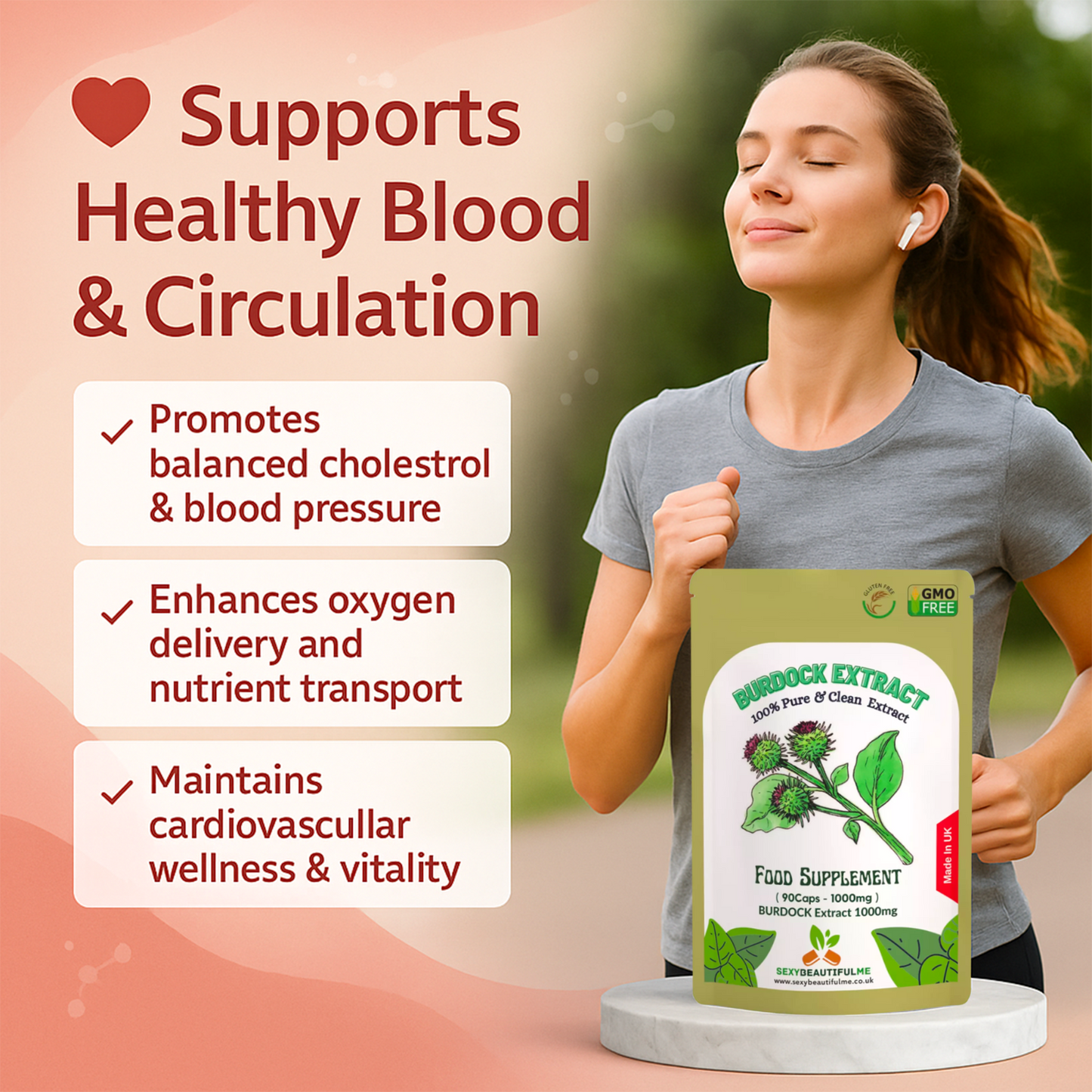 Burdock Root Extract Capsules ,1000mg-Detoxify, Liver Health & Blood health
