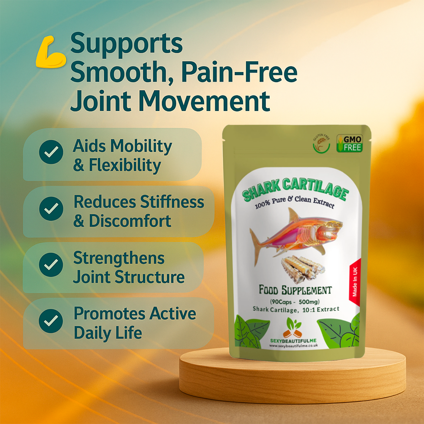 Shark Cartilage Capsules, 5000mg-Immunity, Anti-Inflammatory &Joint Health