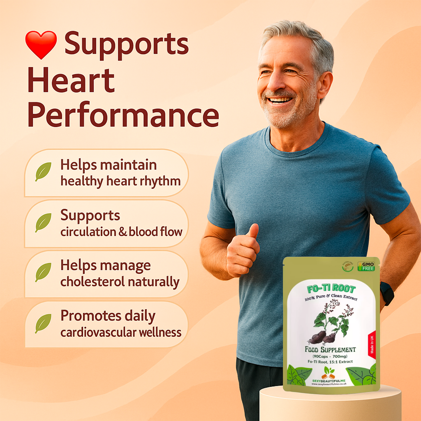 Natural Fo-Ti (He Shou Wu) Capsules 15:1 Extract – 10,500mg – Supports Hair Grow