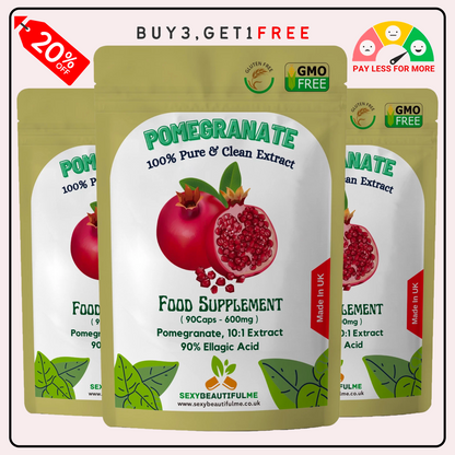 Pomegranate Seed Extract Capsule-6000mg 90% Ellagic Acid-100% Natural & Strong