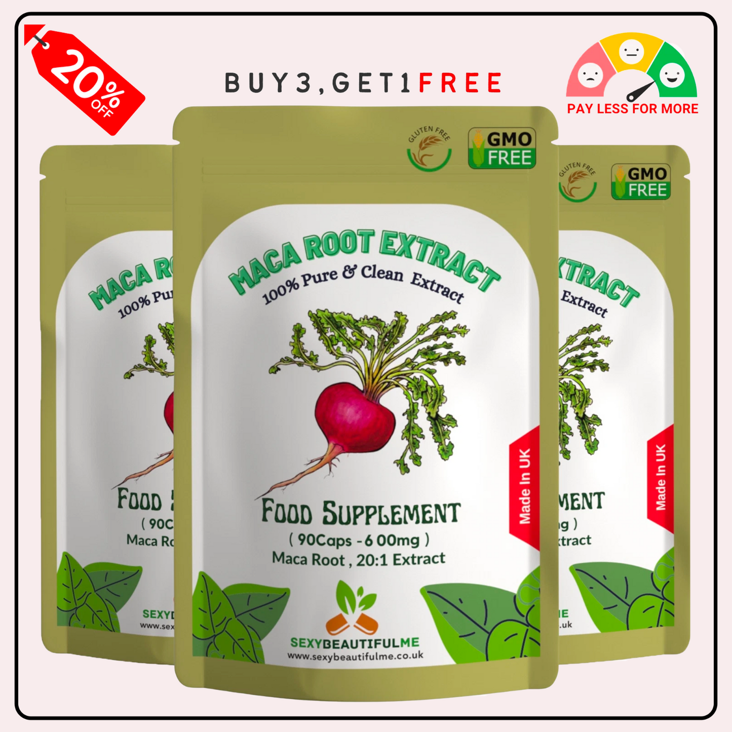 Maca Root 12,000mg Capsules – Max Strength, 1.2% Macamides & Macaenes, Digestion