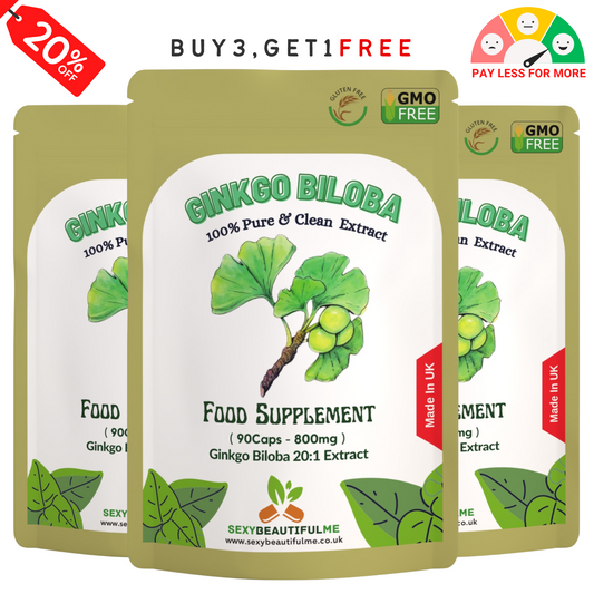Ginkgo Biloba Capsules 16,000mg Vegan Natural Strong & Effective, Memory Support