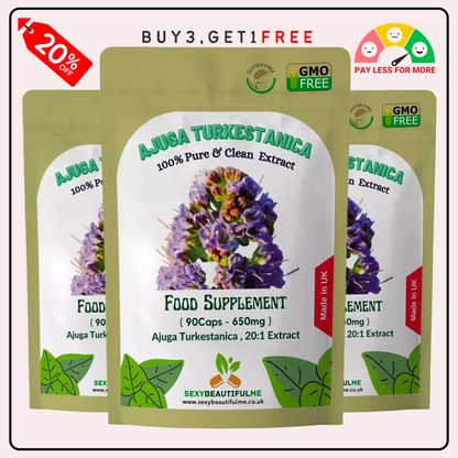 Turkesterone Capsules 13,000mg (650mg 20:1) -Ajuga Turkestanica-Fitness Support