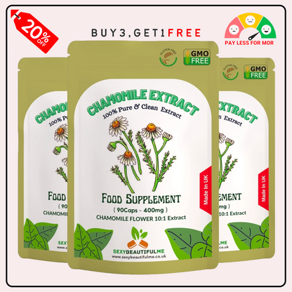 Chamomile Extract Capsules 4000mg(30% Apigenin)-Sleep Aid, Digestive health