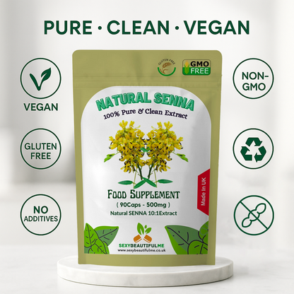 Organic Senna Leaf 500mg Capsules – Natural Digestive Support – Vegan Friendly