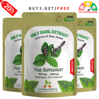 Holy Basil Capsules ( Tulsi ) 5000mg Veg Capsules 10% Ursolic Acid, Brain Health