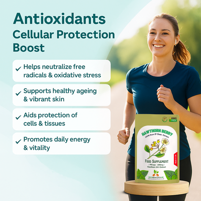 Hawthorn Berry Extract Capsules 6000mg-Veg Cap-Antioxidants, Cholesterol Support