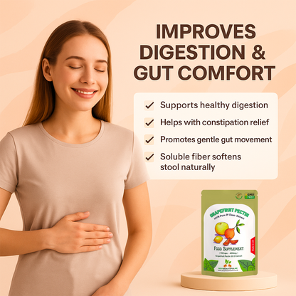 Grapefruit Pectin Fibre 4000mg Capsules Natural Digestive & Cholesterol Support