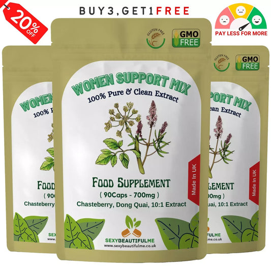 WOMEN SUPPORT COMPLEX Capsules 7000mg-Chasteberry, Qong Duai-10:1 Extract (PMS)