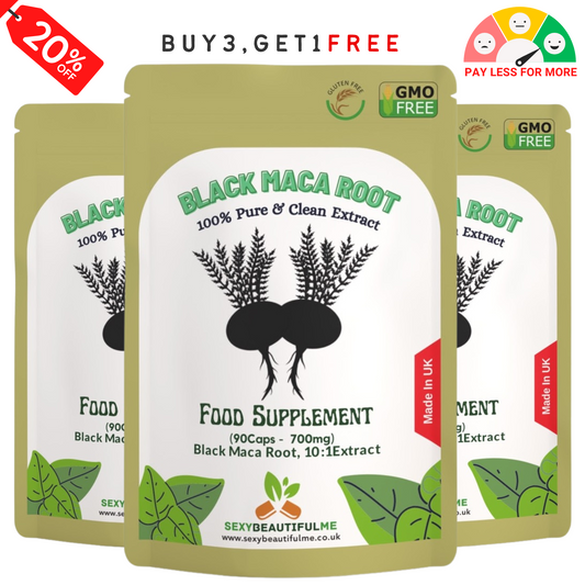 Black Maca Root Capsules 7000mg–Strength, Energy & Performance Support–100%Vegan