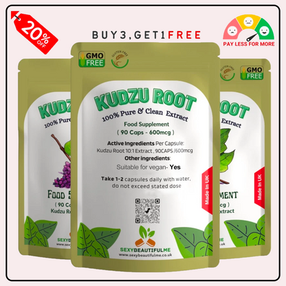 KUDZU Extract Capsules 6000mg Help With HANGOVER, NICOTINE&ALCOHOL CRAVINGS