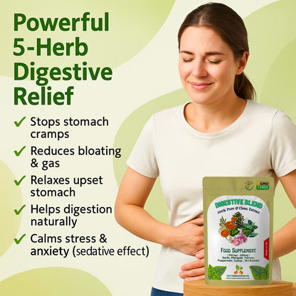 Digestive Complex 6000mg–Stomach Cramp&Bloating Relief–Digestive Health Capsules
