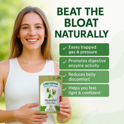 Pippali Capsules (Long Pepper) 5000mg–Heartburn & Indigestion Relief–100% Vegan
