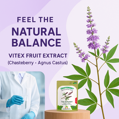 Vitex Fruit Capsules 6000mg (Chasteberry Fruit)-(Agnus Castus) Women's Health