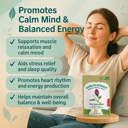 Alfalfa Extract Capsules 500mg-Vegan Caps-Help With Cholesterol &Blood Sugar