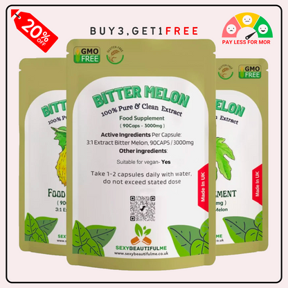 Bitter Melon Extract Capsules 9000mg-Vegan Caps-Blood Sugar&Cholesterol Wellness
