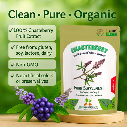 Vitex Fruit Capsules 6000mg (Chasteberry Fruit)-(Agnus Castus) Women's Health