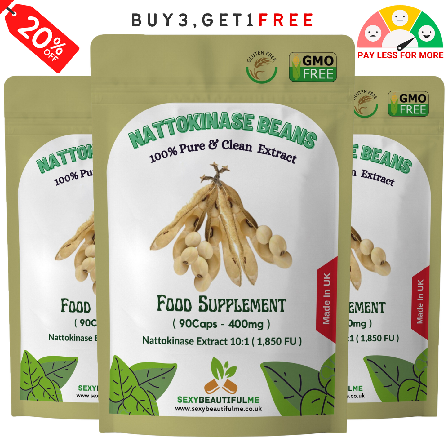Nattokinase 1850FUs Capsules–Blood Health, Circulation & Blood Pressure Support