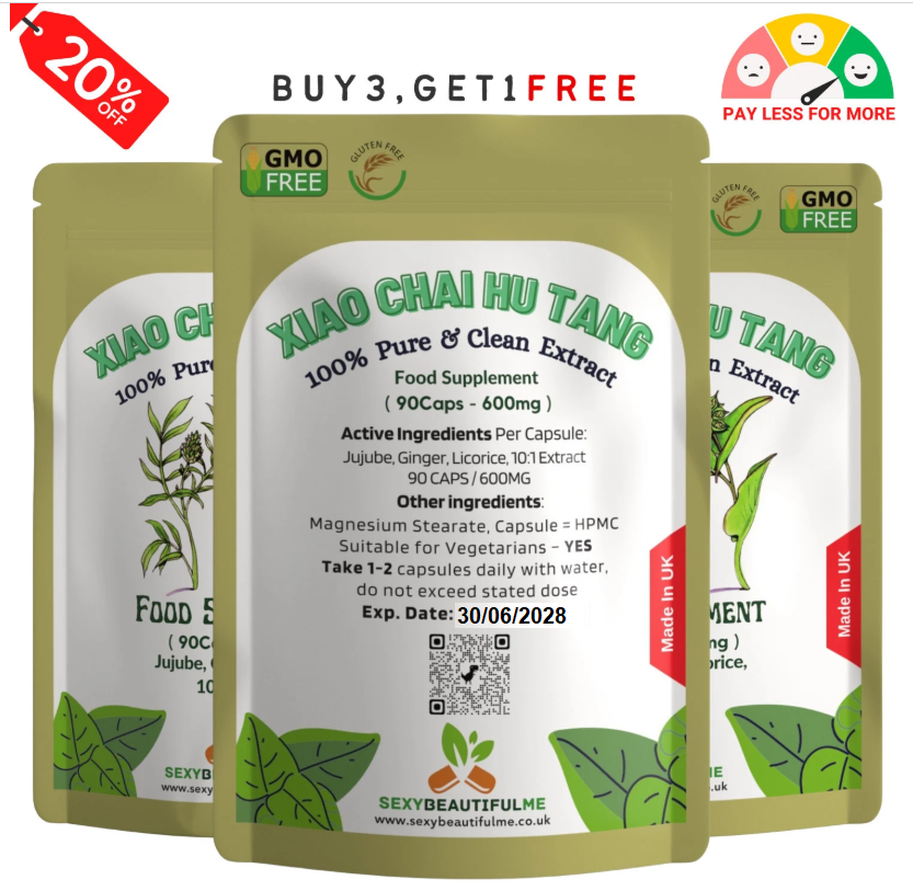 ''Xiao Chai Hu Tang'' Capsules 6000mg -LIVER SUPPORT & ENERGY BOOSTER-Vegan Caps