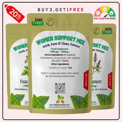 WOMEN SUPPORT COMPLEX Capsules 7000mg-Chasteberry, Qong Duai-10:1 Extract (PMS)