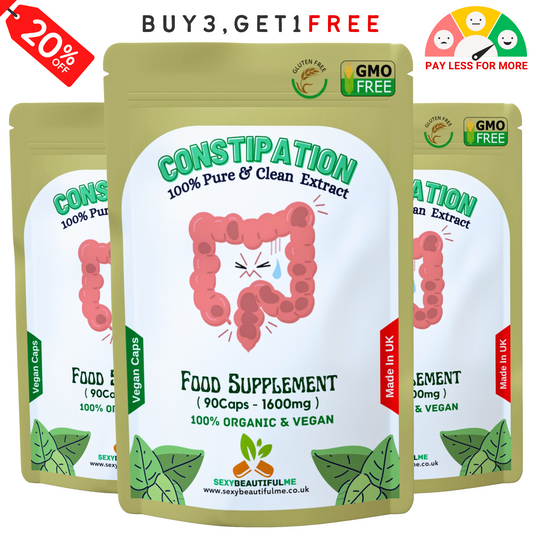 Constipation Support Caps 1600mg- Constipation Relief, Stimulate Bowel-Vegan