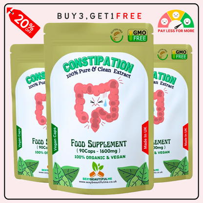 Constipation Support Caps 1600mg- Constipation Relief, Stimulate Bowel-Vegan