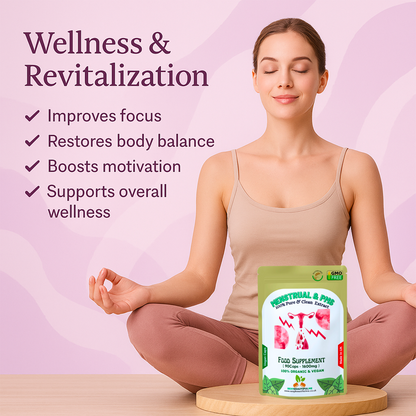 Menstrual & PMT Complex 1600mg–Mood Swings & Tenderness Relief–100%Vegan Product