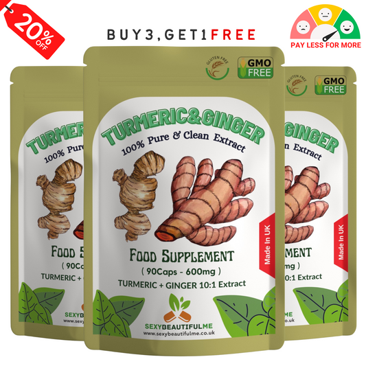Turmeric + Ginger 6000mg Capsules | Vegan | Energy Boost & Digestion Support