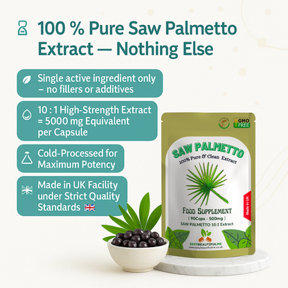 Saw Palmetto Capsules 5000mg-Vegan Cpasules -Hair Loss & Urinary Tract Prostate
