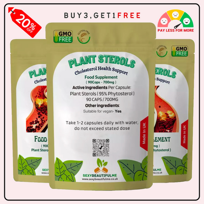 Plant Sterols Capsules 700mg (95% Phytosterol)-Lower Cholesterol & Heart Support