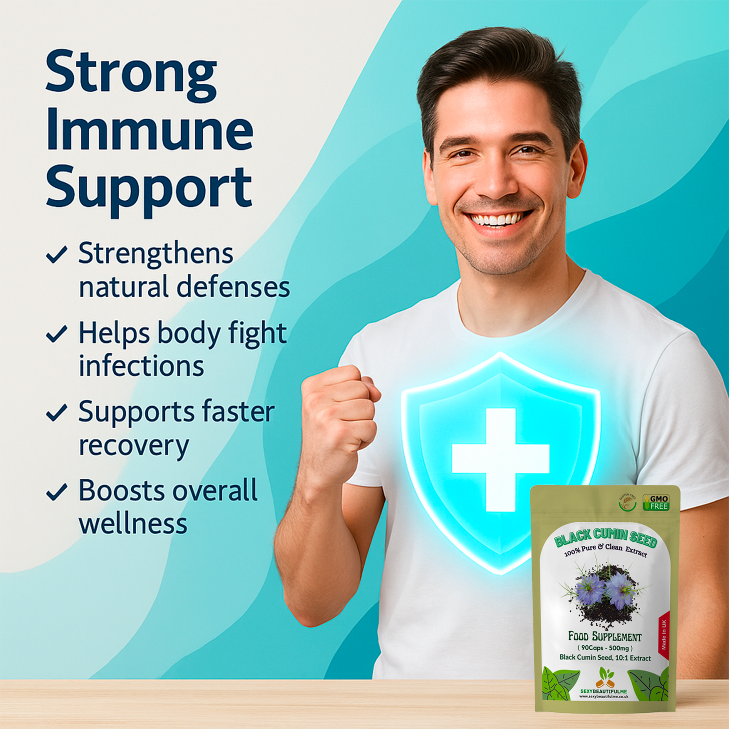 Black Cumin Seed Capsule 5000mg High Strength 10:1 Extract Immune System Support