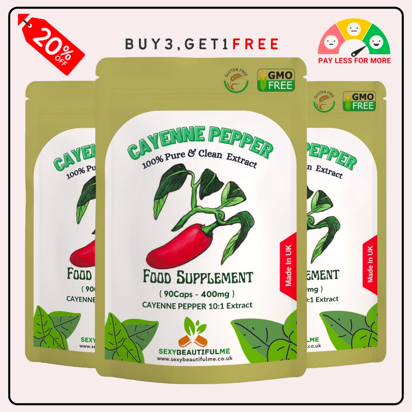 Organic Cayenne Extract Capsules 4000mg-Vegan Caps- 100% Natural & Strong