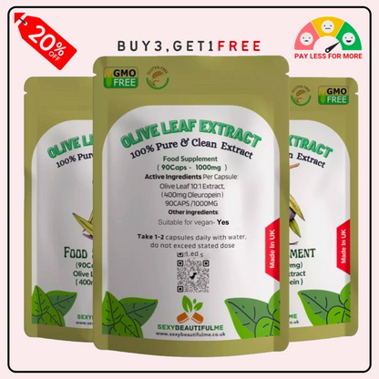 Olive Leaf Extract Capsules 10000mg(400mg Oleuropein)-Weight Control & Immunity
