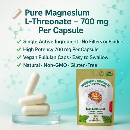 Magnesium L Threonate Capsules 700mg-Brain & Cognitive Support-Sleep&Stress Aid